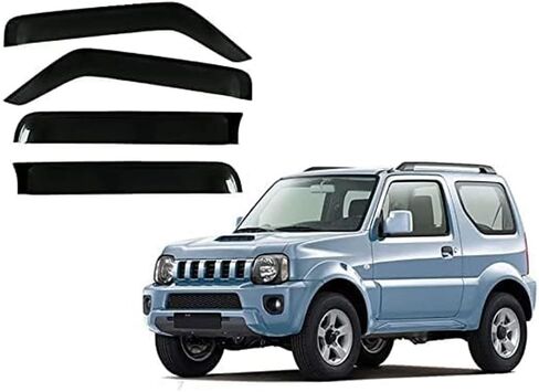 4pcs Car Front Rear Wind Deflectors for Suzuki Jimny MK3/JB23-JB53 2005-2018 Side Door Windows Wind Rain Deflectors Smoke Guard Shade Wind Shield Accessories in Saudi Arabia