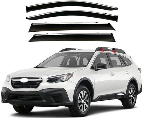 4 قطعة سيارة الجبهة الخلفية منحرف الرياح ل Outback 2009-2023 الجانب نوافذ الباب الرياح المطر منحرف الدخان الحرس الظل الرياح درع الملحقات in Saudi Arabia