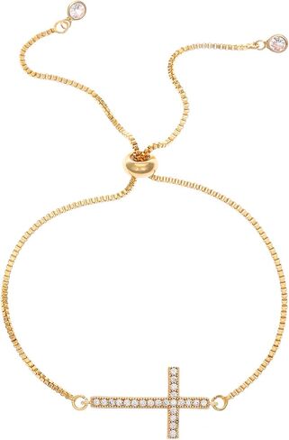 Cross Gold Bracelets Cuff Accessories for Women Cross Jewelry Present Gold Chain christmas gifts friendship gifts for women valentines in Saudi Arabia