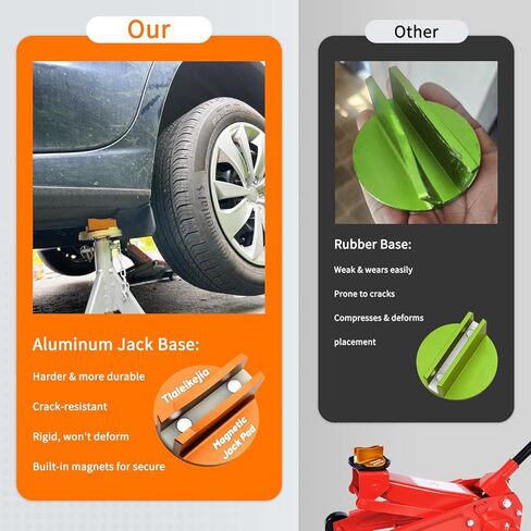 قطعتان من مهايئ وسادة الرافعة المغناطيسية العالمية، محول حاجز إطار لحام من الألومنيوم المشقوق مع مغناطيس نيوديميوم قوي، وسادة رفع رافعة محززة شديدة التحمل للسيارات in Kuwait