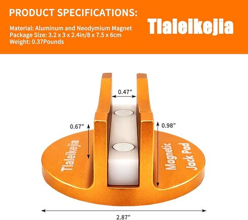 قطعتان من مهايئ وسادة الرافعة المغناطيسية العالمية، محول حاجز إطار لحام من الألومنيوم المشقوق مع مغناطيس نيوديميوم قوي، وسادة رفع رافعة محززة شديدة التحمل للسيارات in Kuwait