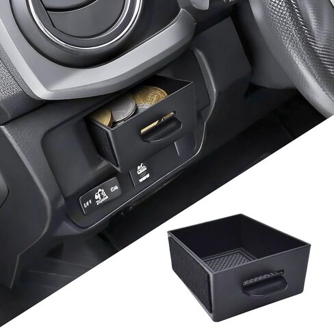 TACOBRO Center Console Storage Box for Toyota Tacoma 2016–2023 – Driver Side Cubby Drawer Organizer Tray, Coin Key Card Holder Insert, ABS Interior Accessories in Saudi Arabia