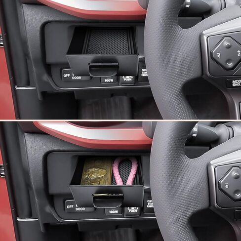 TACOBRO Center Console Storage Box for Toyota Tacoma 2016–2023 – Driver Side Cubby Drawer Organizer Tray, Coin Key Card Holder Insert, ABS Interior Accessories in Saudi Arabia
