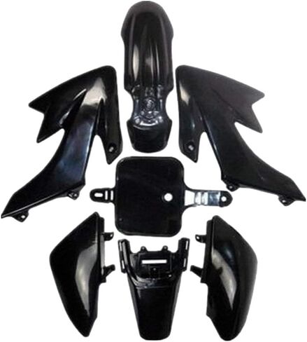 طقم حاجز بلاستيكي أسود + خزان وقود + مقعد + مجموعة ملصقات رسومات وردية لـ XR CRF XR50 CRF50 SDG SSR Taotao 110cc 125cc Coolster Dirt Pit Bike دراجة نارية in Saudi Arabia