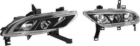 Front Fog Light Pair Compatible with 2016-2019 Nissan Maxima Front Bumper Fog Lamp Replacement for NI2593134 NI2592134 Clear Lens Driver&Passenger Side in Kuwait