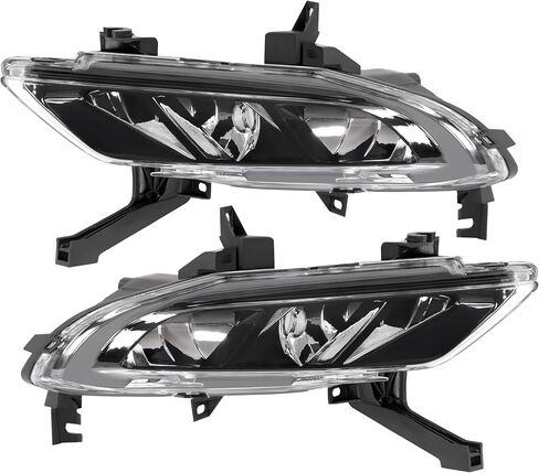 Front Fog Light Pair Compatible with 2016-2019 Nissan Maxima Front Bumper Fog Lamp Replacement for NI2593134 NI2592134 Clear Lens Driver&Passenger Side in Kuwait