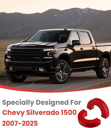 Tow Hook Covers Fit for Chevy Silverado 1500 2007-2025, Hitch Cover Front Car Tow Hooks Personalized Front Accessories with Enhanced Protection and Durable Construction Easy Installation(Red) in Saudi Arabia