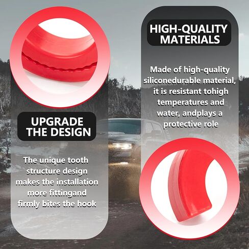Tow Hook Covers Fit for Chevy Silverado 1500 2007-2025, Hitch Cover Front Car Tow Hooks Personalized Front Accessories with Enhanced Protection and Durable Construction Easy Installation(Red) in Saudi Arabia