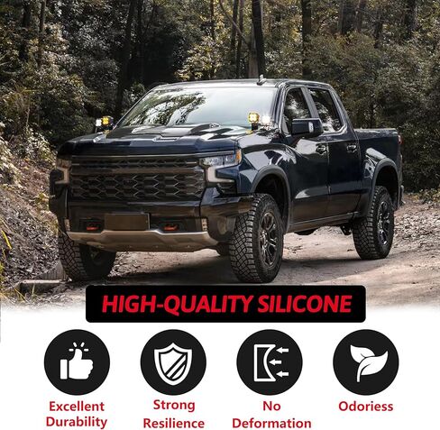 Tow Hook Covers Fit for Chevy Silverado 1500 2007-2025, Hitch Cover Front Car Tow Hooks Personalized Front Accessories with Enhanced Protection and Durable Construction Easy Installation(Red) in Saudi Arabia