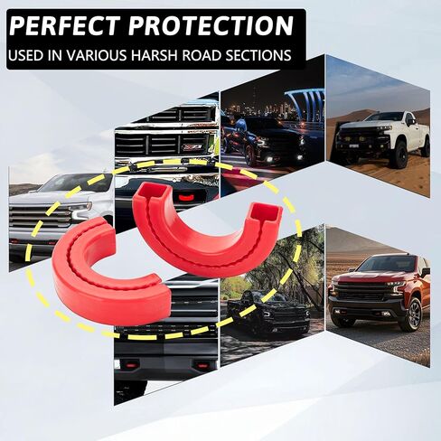 Tow Hook Covers Fit for Chevy Silverado 1500 2007-2025, Hitch Cover Front Car Tow Hooks Personalized Front Accessories with Enhanced Protection and Durable Construction Easy Installation(Red) in Saudi Arabia