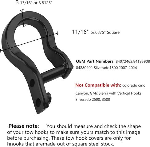 Tow Hook Covers Fit for Chevy Silverado 1500 2007-2025, Hitch Cover Front Car Tow Hooks Personalized Front Accessories with Enhanced Protection and Durable Construction Easy Installation(Red) in Saudi Arabia