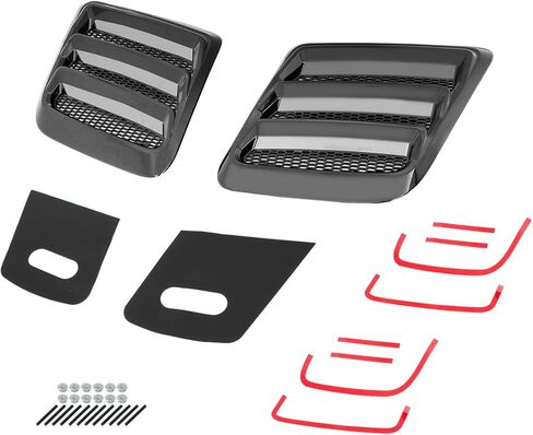 Blue Oval Industries Roush 422325 Hood Vent Heat Extractors Gloss Black Pair for 2018-2023 Ford Mustang in Saudi Arabia