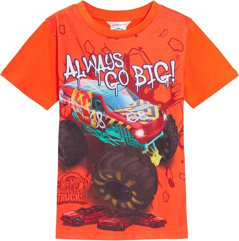 Hot Wheels 3 Pack Monster Trucks T-Shirts Kids Multipack Short Sleeve Tees in Saudi Arabia