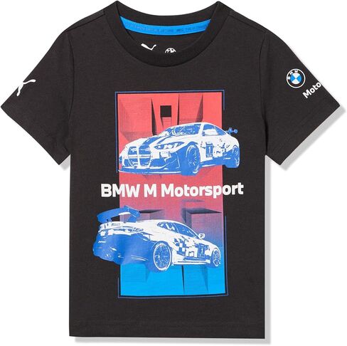 PUMA Unisex-Child BMW M Motorsport Graphic T-Shirt, Black Block AH25, Little Kid 5 in Saudi Arabia