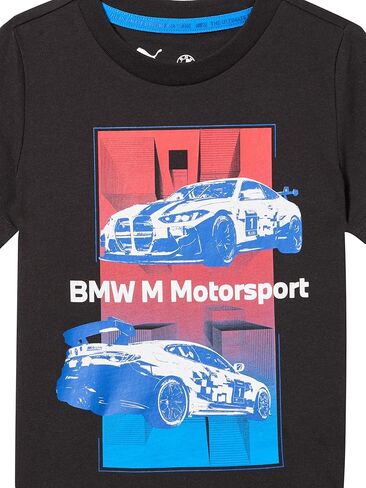 PUMA Unisex-Child BMW M Motorsport Graphic T-Shirt, Black Block AH25, Little Kid 5 in Saudi Arabia
