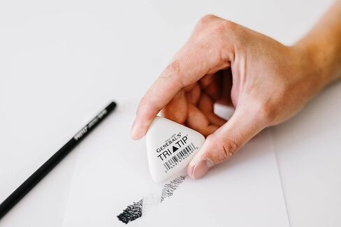 شركة جنرال بينسيل GPBM2-3RBP عبوات ممحاة على شكل قلم واقعي 3 قطع، عبوة واحدة، أبيض in Kuwait