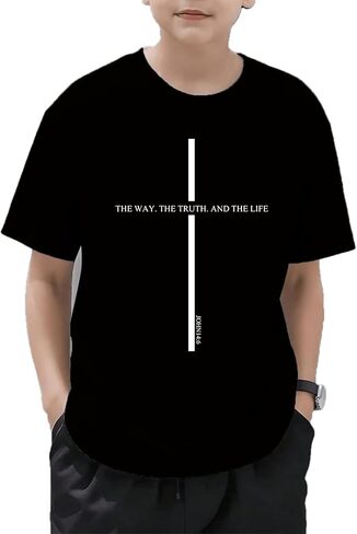 Boys Believe Graphic Tees Christian Jesus Shirts for Kids Cross Faith Bible Verse Inspirational Religious Tops in Saudi Arabia