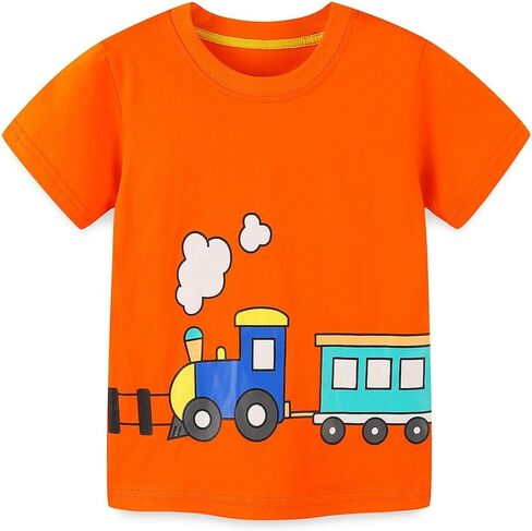 Boys T-Shirt Soft Cotton Short Sleeve Top Comfortable Casual Wear for Kids in Saudi Arabia