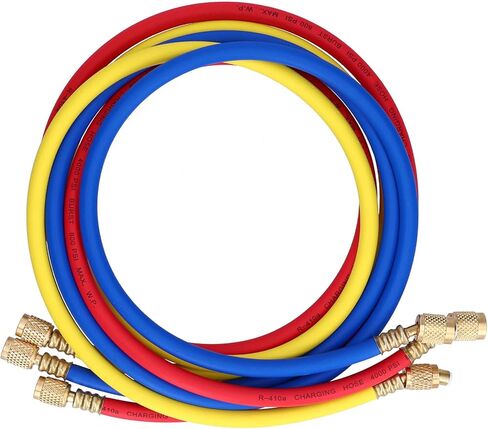 خرطوم شحن التيار المتردد من Buachois، أنبوب تعبئة سائل للكشف عن أنابيب التبريد CT-360RYB H R410 1.5 متر لمكيفات هواء السيارات وأنظمة التدفئة والتهوية وتكييف الهواء الصناعية in Kuwait