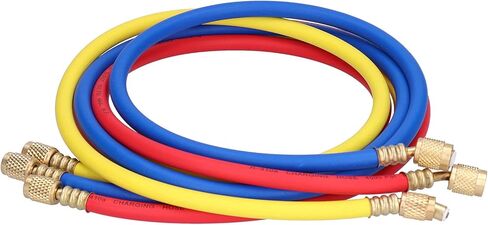 خرطوم شحن التيار المتردد من Buachois، أنبوب تعبئة سائل للكشف عن أنابيب التبريد CT-360RYB H R410 1.5 متر لمكيفات هواء السيارات وأنظمة التدفئة والتهوية وتكييف الهواء الصناعية in Kuwait