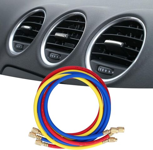 خرطوم شحن التيار المتردد من Buachois، أنبوب تعبئة سائل للكشف عن أنابيب التبريد CT-360RYB H R410 1.5 متر لمكيفات هواء السيارات وأنظمة التدفئة والتهوية وتكييف الهواء الصناعية in Kuwait