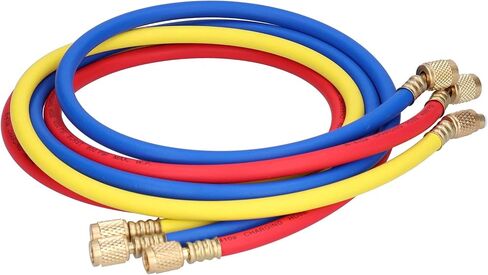 خرطوم شحن التيار المتردد من Buachois، أنبوب تعبئة سائل للكشف عن أنابيب التبريد CT-360RYB H R410 1.5 متر لمكيفات هواء السيارات وأنظمة التدفئة والتهوية وتكييف الهواء الصناعية in Kuwait