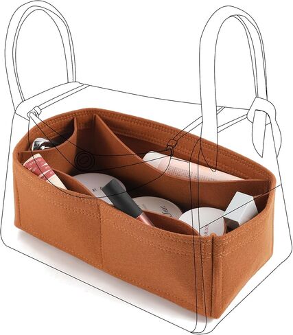 Purse Organizer Insert for Hermes Lindy, Lightweight Storage Divider for Luxury Handbag with 5 Pockets, Premium Felt Large Capacity Bag Shaper(Lindy 26/ Beige) in Saudi Arabia