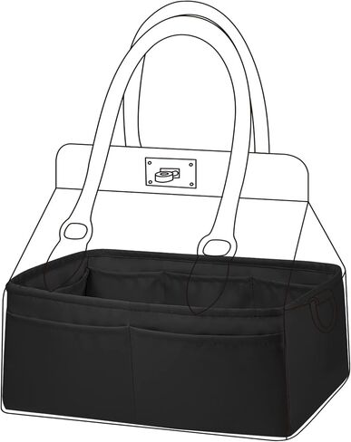 DGAZ Silk Purse Organizer Insert For Hermes Toolbox 20/26 bag，Silky Smooth Bag Organizer，Luxury Handbag & Tote Shaper（Pink，26） in Saudi Arabia