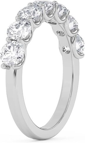 TANACHE 1-3 Carat LAB-GROWN Diamond Non Certified 7 Stone Ring for Women in 14K Gold Or Platinum, EF-VS Clarity, 4 Prong Round Brilliant Diamond Rings, Elegant Anniversary or Bridal Jewelry Gift in Saudi Arabia