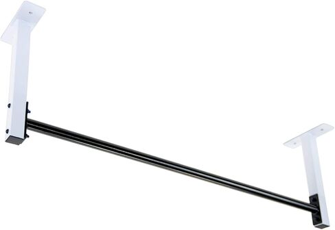 Ultimate Body Press Ceiling Mount Pull Up Bar for 8 Foot Ceilings, Steel Through-Bolted 48" Straight Bar with 14" Risers, Fits 16"and 24" Joist Spacing, Max 450lbs, USA Designed and Backed in Kuwait