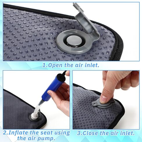 2 Packs Air Seat Cushion Inflatable Seat Cushion for Car Office Chair Wheelchair Pad Camping Mat for Pain Pressure Relief, 18"×18'' in Saudi Arabia