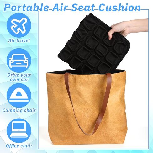 2 Packs Air Seat Cushion Inflatable Seat Cushion for Car Office Chair Wheelchair Pad Camping Mat for Pain Pressure Relief, 18"×18'' in Saudi Arabia