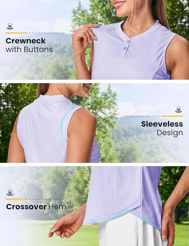 TBMPOY Women's Sleeveless Golf Shirts Ladies Lightweight Quick Dry UPF 50+ Polo Shirts for Tennis Tank Tops in Saudi Arabia