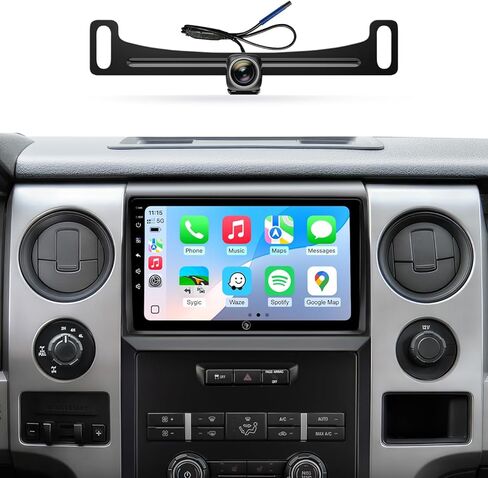 Qualcomm 8core 9inch car Radio Stereo Upgrade for Ford F150 2009 2010 2011 2012 with android12/Touchscreen/wireless carplay/Android auto/5Gwifi/GPS Navigation/Bluetooth/FM/RDS Radio/HD Backup Camera in Kuwait