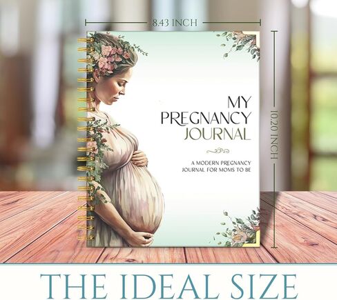 Pregnancy Journal Gift for Expecting Moms 2026 – Elegant Memory Book & Weekly Planner with Floral Pen | Maternity Keepsake Diary for First-Time Moms in Saudi Arabia