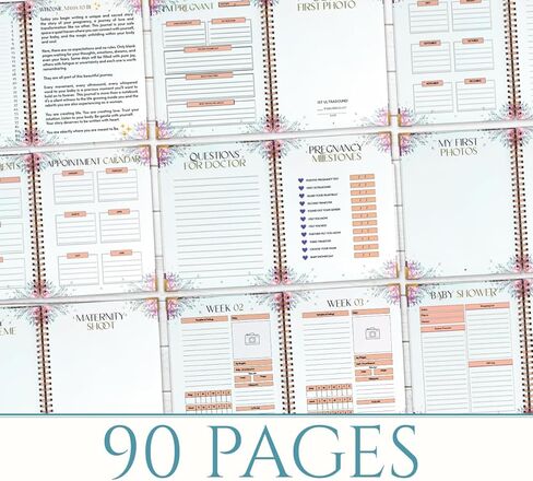 Pregnancy Journal Gift for Expecting Moms 2026 – Elegant Memory Book & Weekly Planner with Floral Pen | Maternity Keepsake Diary for First-Time Moms in Saudi Arabia