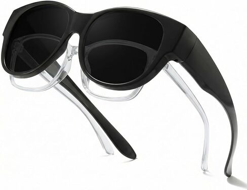 نظارات شمسية مستقطبة من Myiaur للنساء، نظارات شمسية عصرية للارتداء فوق النظارات حماية من الأشعة فوق البنفسجية 400 للقيادة في الهواء الطلق in Kuwait