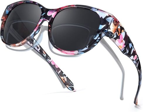 Myiaur Polarized Fit Over Glasses Sunglasses for Women, Trendy Wear Over Glasses UV400 Protection for Driving Outdoor in Saudi Arabia