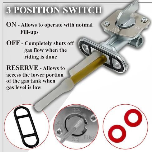 مفتاح بديل للوقود بيتكوك متوافق مع Yamaha YFB250 Timberwolf Carriers 1996 YFM600 Grizzly 1998-2001 TTR225 250 2001-2006 OEM 21V-24500-20-00، 23F-24500-01-00، 23F-24500-10-00 in Kuwait