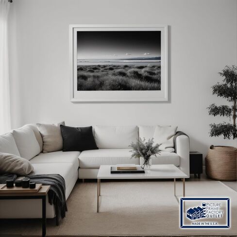 PFF 19.25x26.625 بوصة - ملف جانبي أبيض ممتاز 1.25 بوصة - إطار صورة للأعمال الفنية والألغاز والصور والشهادات in Kuwait