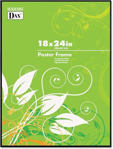 إطار ملصق DAX N16018BT Coloredge، نافذة بلاستيكية شفافة، 18 × 24، أسود in Kuwait