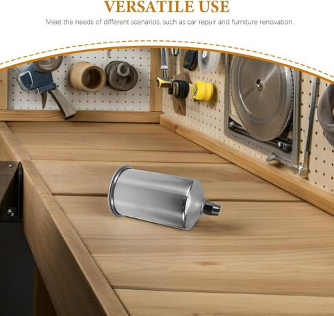 Spray Paint Accessories - Aluminum Paint Spray Pot with Internal and External Thread Lightweight Design for Efficient Home and Industrial Use Compatible with Various Devices in Saudi Arabia