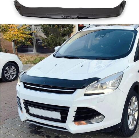 Bonnet Protector for Ford Escape (2013-2016) – Piano Black Bug Shield & Hood Deflector – Front Stone Guard Hood Cover in Saudi Arabia