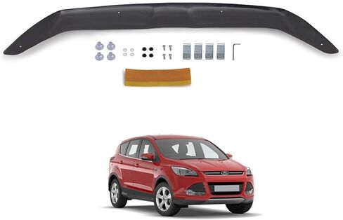 Bonnet Protector for Ford Escape (2013-2016) – Piano Black Bug Shield & Hood Deflector – Front Stone Guard Hood Cover in Saudi Arabia
