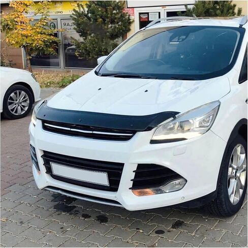 Bonnet Protector for Ford Escape (2013-2016) – Piano Black Bug Shield & Hood Deflector – Front Stone Guard Hood Cover in Saudi Arabia
