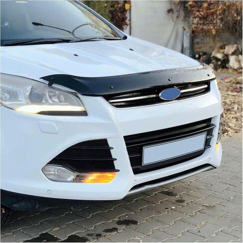 Bonnet Protector for Ford Escape (2013-2016) – Piano Black Bug Shield & Hood Deflector – Front Stone Guard Hood Cover in Saudi Arabia