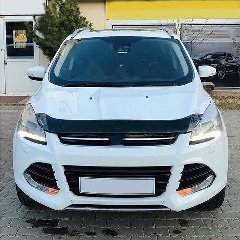 Bonnet Protector for Ford Escape (2013-2016) – Piano Black Bug Shield & Hood Deflector – Front Stone Guard Hood Cover in Saudi Arabia