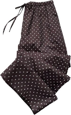 RoseSeek Women's Polka Dots Wide Leg Pants Drawstring High Waisted Baggy Pants Casual Trousers in Saudi Arabia