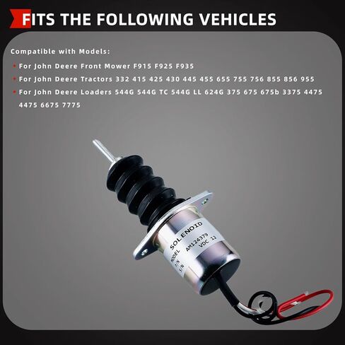 12V الوقود اغلاق الملف اللولبي صالح لجون ديري 332 415 425 430 445 455 655 755 756 855 856 955 F915 F925 F935 3375 4475 4475 6675 7775 توقف الملف اللولبي استبدال AM124379 AM103337 AM124380 AM124377 in Kuwait