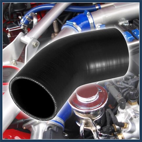 76mm 3" ID 45 Degree Elbow Silicone Reducer Hose Silicone Hose Coupler Intercooler Tube Black for Car Intercooler Intake Piping Stylish Design in Saudi Arabia